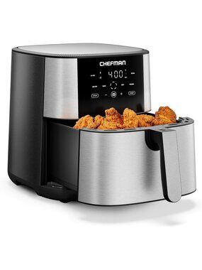 Chefman Air Fryer 8 Qt | TurboFry® 4-in-1 with 450°F Hi-Fry for Crispier Results